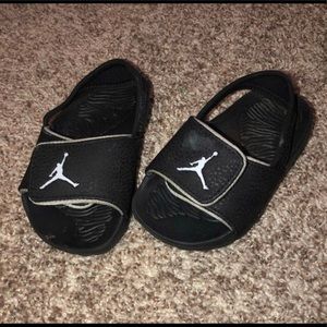 Toddler Jordan slides